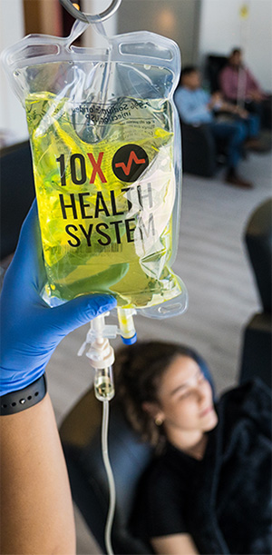 a 10X IV Therapy station in use