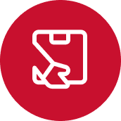 icon of a hand holding a package icon of a hand holding a package