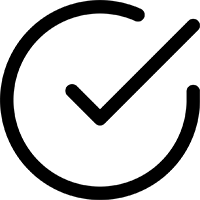 icon of a checkmark in a circle