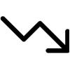 icon of a downward trend line arrow
