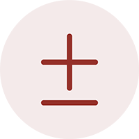 icon of a plus and minus sign